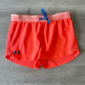Under Armour girls size large bright orange Athletic Shorts